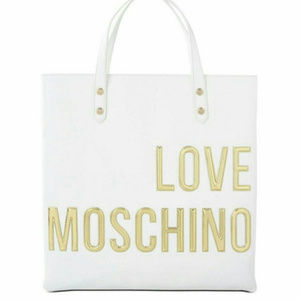 Authentic Love Moschino White Gold Handbag